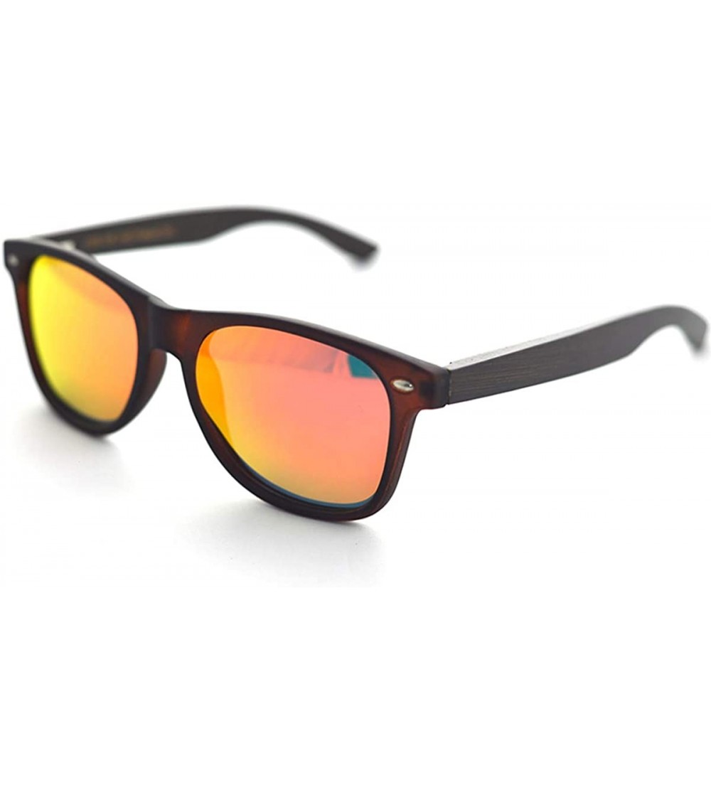 Aviator Wood Sunglasses with Polarized lenses for Men&Women Handmade Bamboo Wooden Sunglasses - Black 1 - CT18TQLTTY2 $18.50