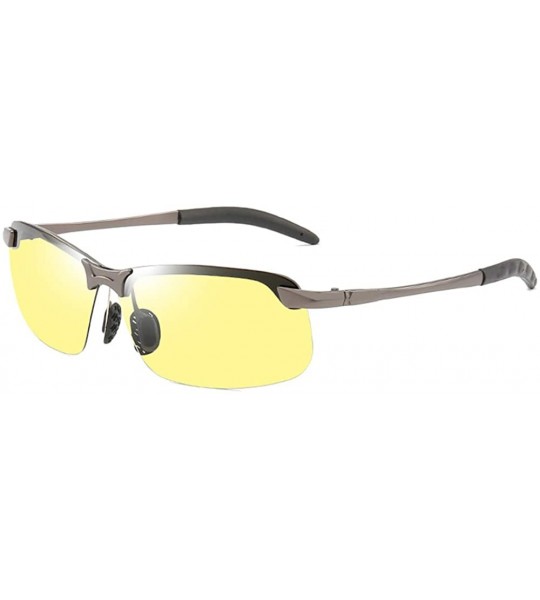 Semi-rimless Men/Women Polarised Sports Sunglasses Semi-rimless VU400 Sunglasses - Black - Night Vision Glasses - CK18RNDRWWD...