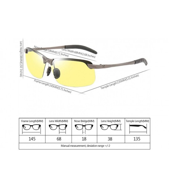 Semi-rimless Men/Women Polarised Sports Sunglasses Semi-rimless VU400 Sunglasses - Black - Night Vision Glasses - CK18RNDRWWD...