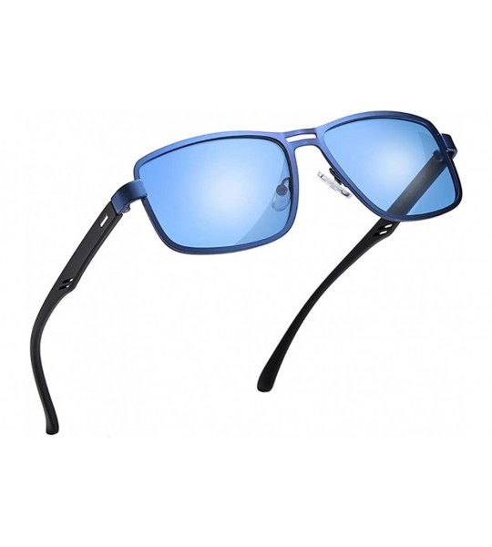 Rimless Man Outdoor Sunglasses-Polarized Square Driving Shade Glasses-Fashion Eyewear - E - CU190ED93S6 $60.63