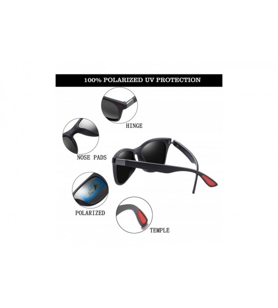 Rectangular Polarized Mens Driving Sunglasses for Men Women TR90 Frame Driving Fishing Cycling Outdoor Activity - CX194R4UERY...
