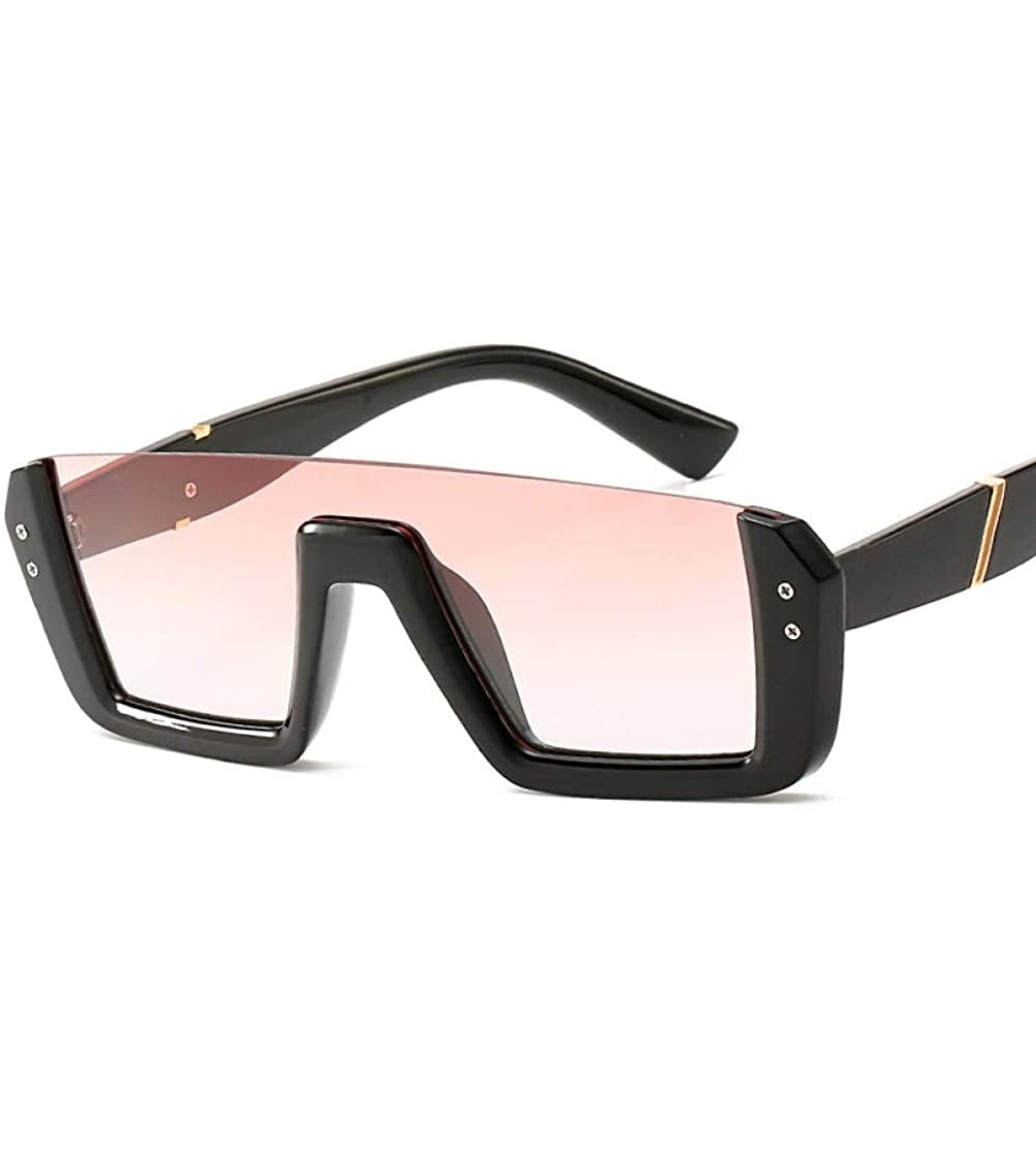 Rimless Personality Half Frame Sunglasses Trend Women'S Sunglasses Fashion Square Sunglasses - CV18X74NGZ8 $83.51