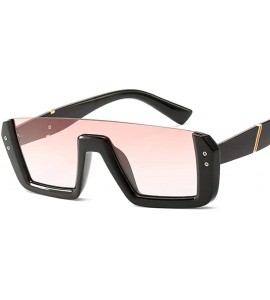 Rimless Personality Half Frame Sunglasses Trend Women'S Sunglasses Fashion Square Sunglasses - CV18X74NGZ8 $83.51