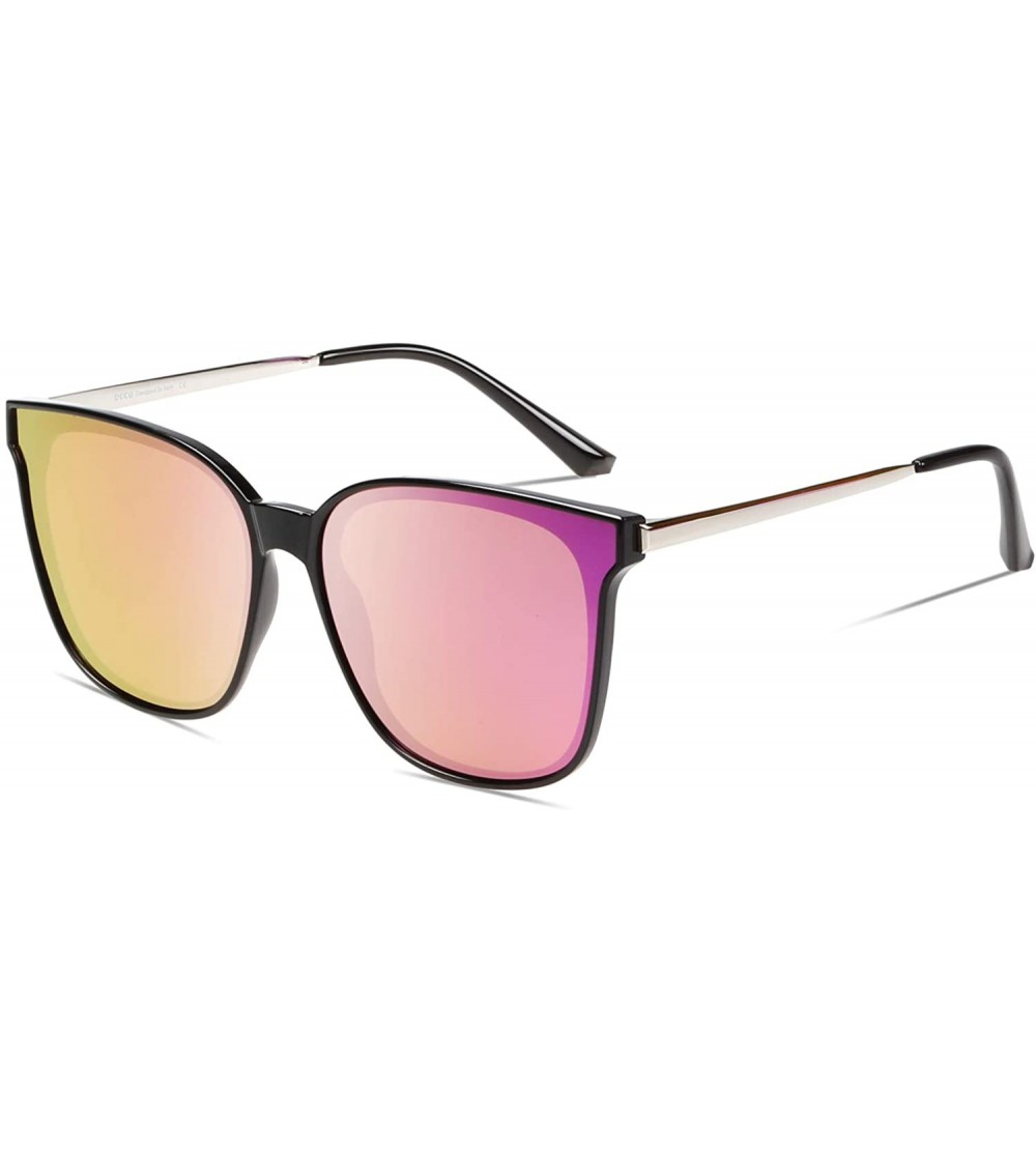 Round Vintage Round Polarized Retro Sunglasses for Women UV Protection W016 - Black Pink - C2196EYDZ9I $43.34