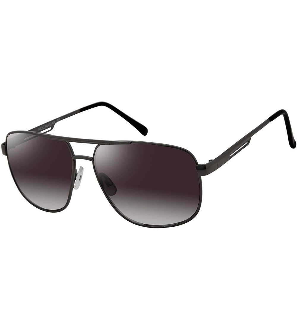 Aviator mens R1471 Aviator Sunglasses - Gun Black - CK180SYTNL4 $72.79