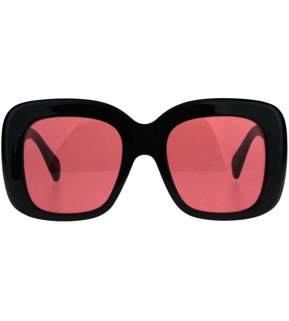 Butterfly Womens Mod Thick Plastic Butterfly Retro Sunglasses - Red - C6189IX8SD2 $19.77