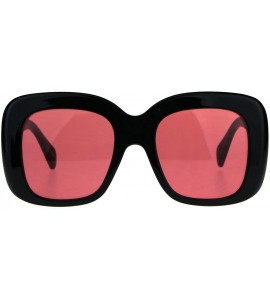 Butterfly Womens Mod Thick Plastic Butterfly Retro Sunglasses - Red - C6189IX8SD2 $19.77