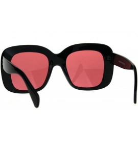 Butterfly Womens Mod Thick Plastic Butterfly Retro Sunglasses - Red - C6189IX8SD2 $19.77