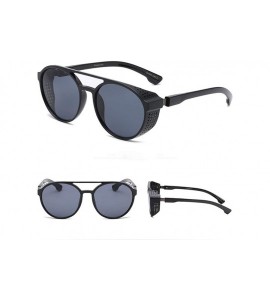 Rimless Men Polarized Vintage Eye Sunglasses Retro Stylish Eyewear Fashion Radiation Protection - Black - C318S0T6MUM $14.19