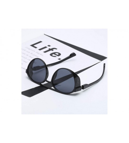 Rimless Men Polarized Vintage Eye Sunglasses Retro Stylish Eyewear Fashion Radiation Protection - Black - C318S0T6MUM $14.19