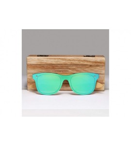 Rectangular Bamboo Polarized Sunglasses Men Wooden Sun Glasses Women Original Wood Glasses - Brown Bamboo - CE194OK3XA0 $60.96