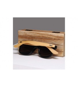 Rectangular Bamboo Polarized Sunglasses Men Wooden Sun Glasses Women Original Wood Glasses - Brown Bamboo - CE194OK3XA0 $60.96