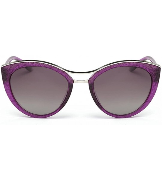 Cat Eye Cat-Eye Shades Classic Polarized Sunglasses Ultra Thin 100% UV Protection 400 for Women & Girls - Purple - CS18WM2769...