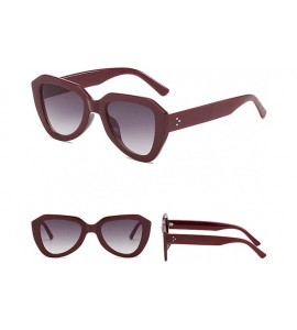 Sport Classic Retro Stylish SunGlasses Man Women Irregular Shape Polarized Sunglasses - Wine Red - CL18RD0RSC9 $15.99