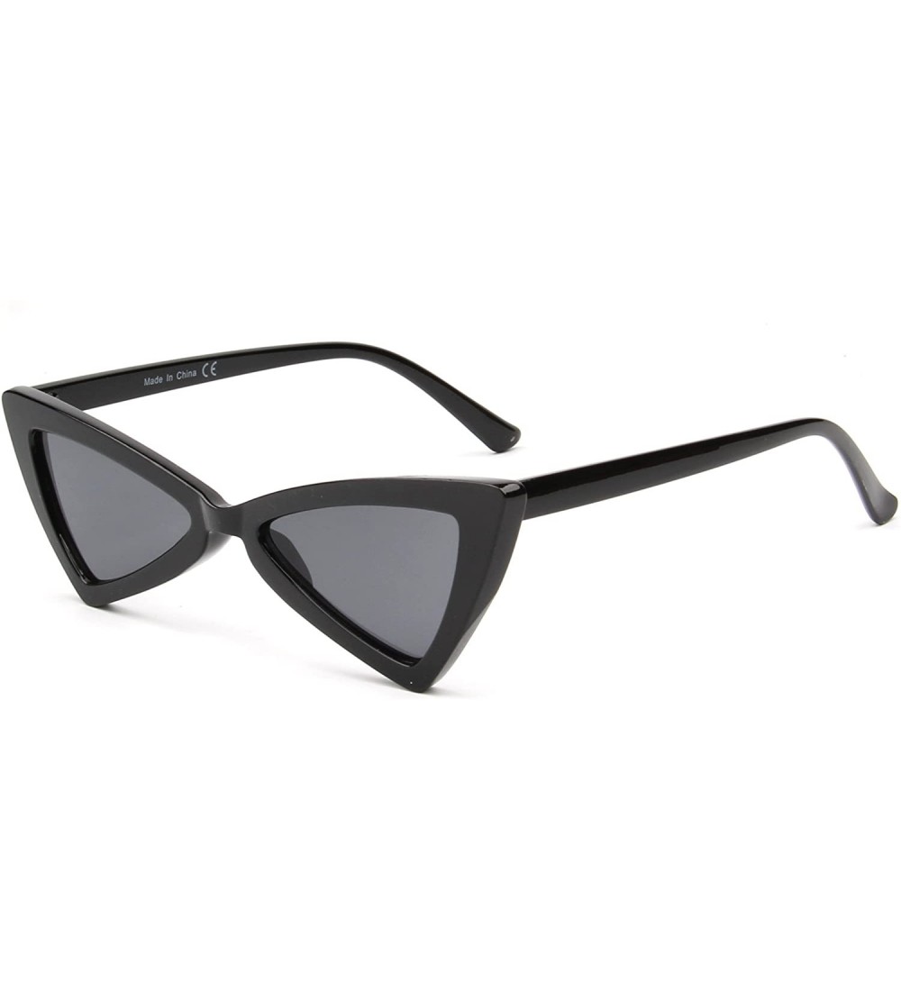 Oversized Stylish Sunglasses - Retro Cat Eye Eyeglasses for Women S1053 - C1 - C018G7ZTAAC $32.56
