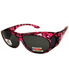 Sport Unisex Camouflage Sun Shield Fit Over Sunglasses (Microfiber Pouch Included) - Pink Camo - CX12N9IP87D $26.05