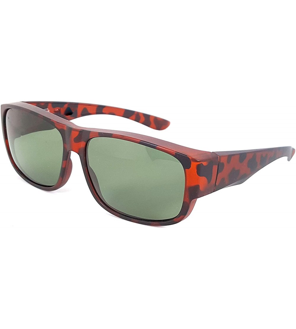 Sport Fit Over Polarized Sunglasses Driving Clip on Sunglasses to Wear Over Prescription Glasses - Brown-green - CV18SLUHNQH ...