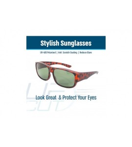 Sport Fit Over Polarized Sunglasses Driving Clip on Sunglasses to Wear Over Prescription Glasses - Brown-green - CV18SLUHNQH ...