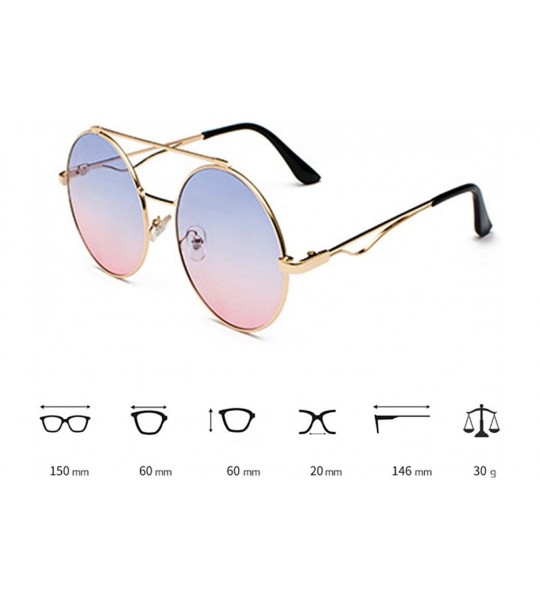 Oval Men women Metal Round Sunglasses Slim frame Colored Flat Lens 60mm - Black - CM18EOWDEAQ $19.67