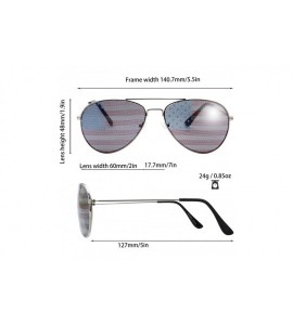 Aviator USA America American Flag Aviator Sunglasses - Exquisite Packaging Gift for 4th of July - 3 Pcs - CI199OHIHL6 $29.20