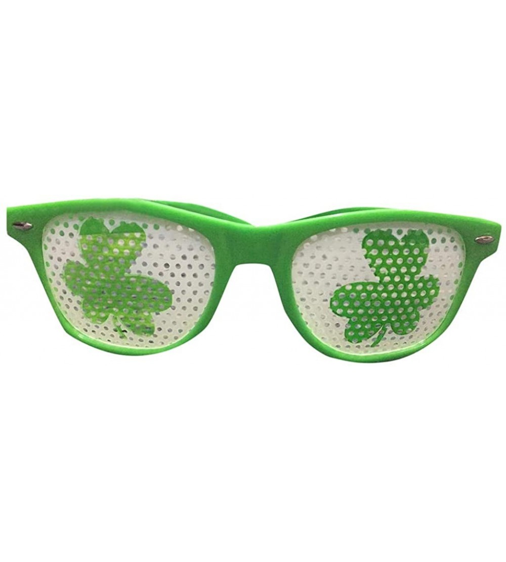 Sport Unisex Fashion Glasses St. Patrick's Day Green Irish Adult Festival Funny Shamrock Green Hat Glasses - D - CE193XDEYA2 ...