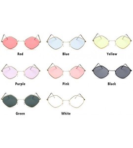 Square MOD-Style Square Retro Sunglasses Full Metal Frame With Personality - White - CS189SUACD9 $33.43