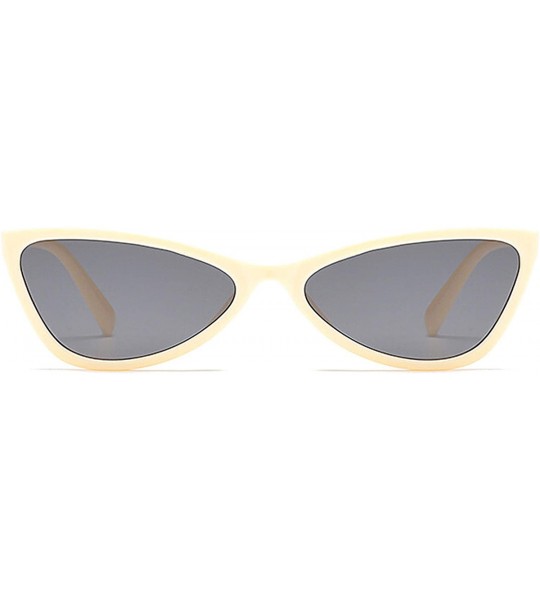 Cat Eye Polarized Sunglasses Glasses Protection Activities - Beige Gray - CB18TQZC8TZ $28.34