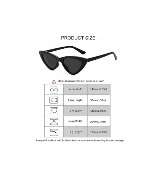 Goggle Vintage Sexy Cat Eye Sunglasses Candy Color Clout Goggles for Women - Black+red - C3189UCINKN $17.77