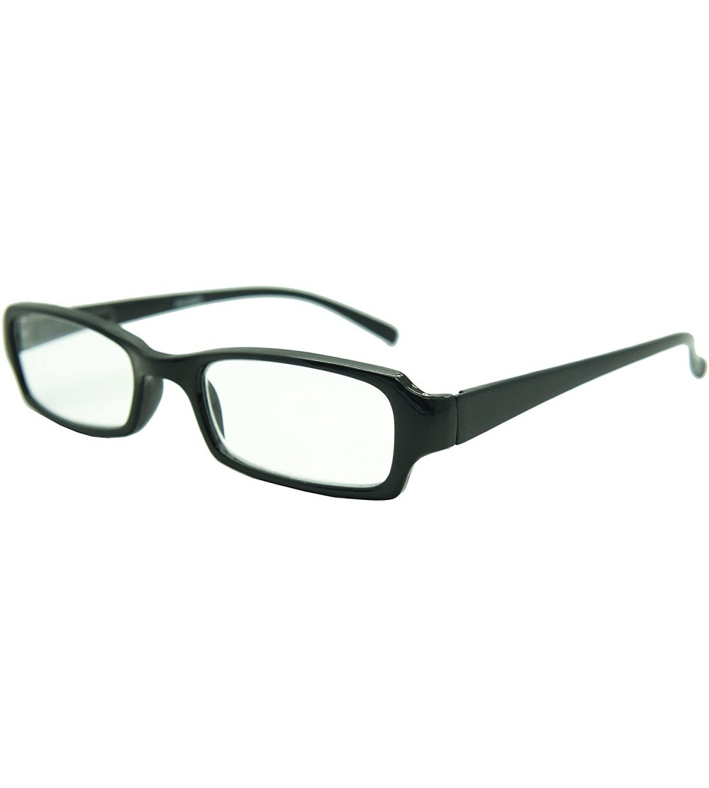 Rectangular Pocket Clip Reading Glasses R8292CKP - Black - C712FP3HVYB $35.48