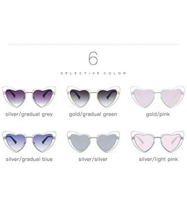 Round Heart shaped Mirrored Polarized Sunglasses - Light Pink - CY18TOGXSL4 $20.34