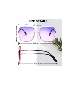 Oversized Square Oversized Sunglasses for Women Classic Fashion Vintage Eyewear for Outdoor-100% UV Protection - CY1905S2TS7 ...