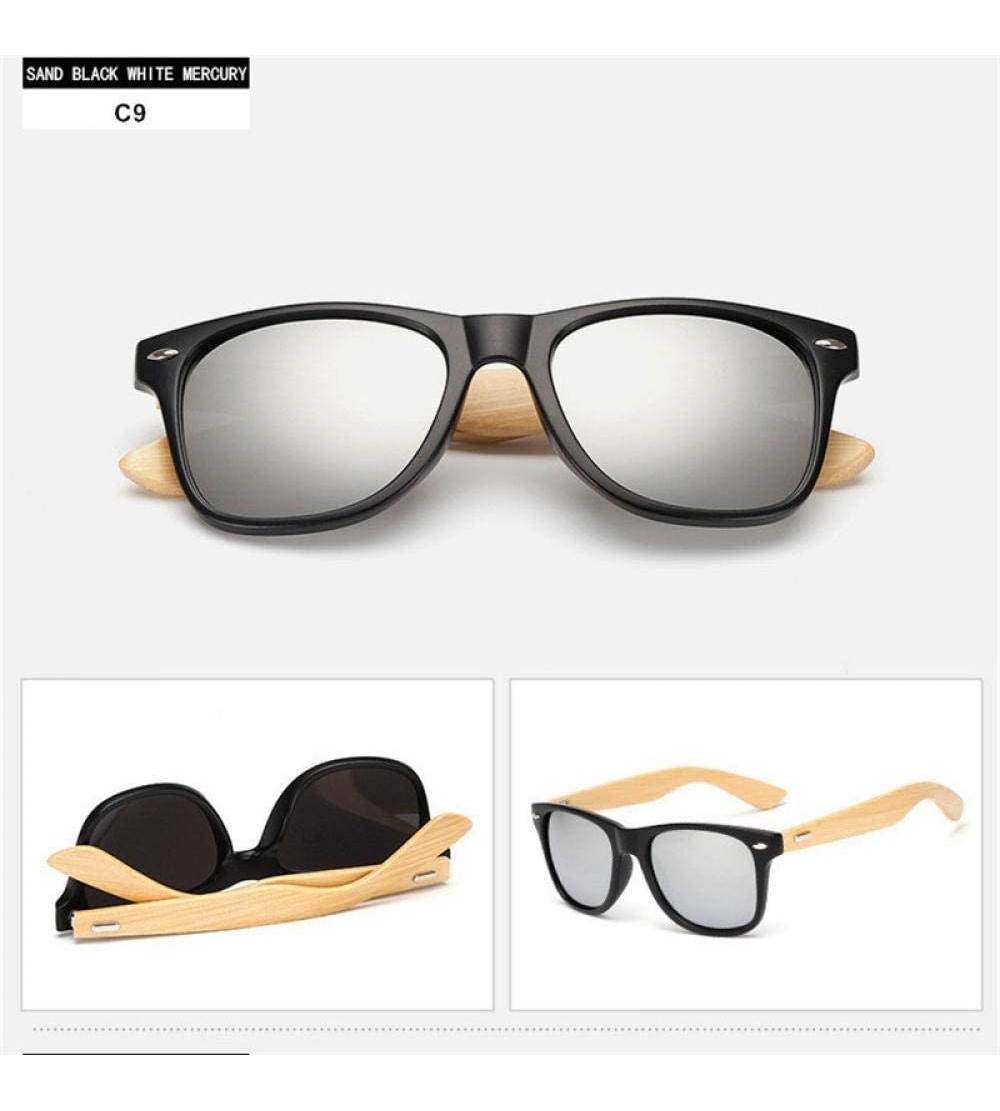 Goggle Bamboo Sunglasses For Men Women Travel Goggles Sun Glasses Vintage C3 Multi - C9 - C718YZU9A7X $19.48