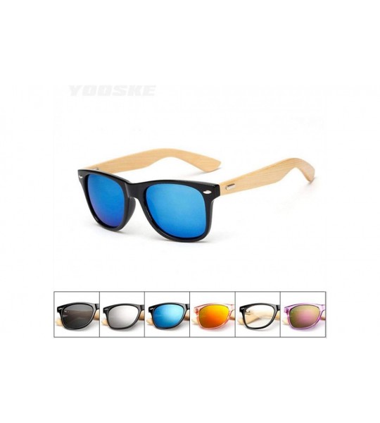 Goggle Bamboo Sunglasses For Men Women Travel Goggles Sun Glasses Vintage C3 Multi - C9 - C718YZU9A7X $19.48