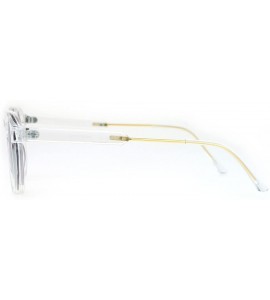 Wayfarer Retro Clear Frame Keyhole Mirrored Lens Sunglasses - Clear Peach - CJ12O5C5OZU $19.80