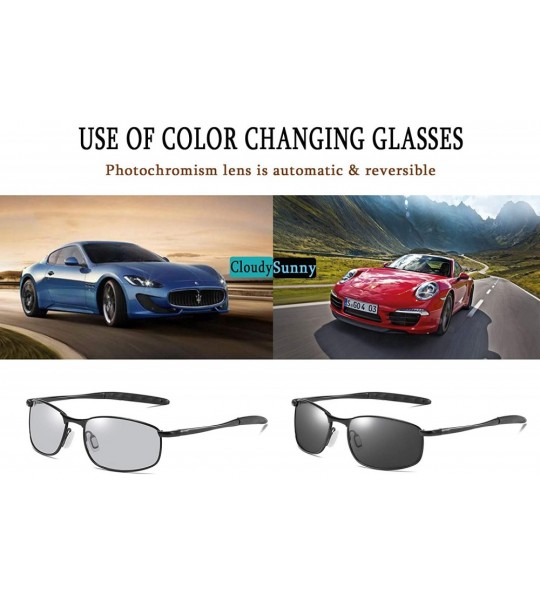 Wayfarer Classic Polarized Photochromic Sunglasses Driving Photosensitive Glasses B2444 - Black - CH18HTS2ZD4 $32.80