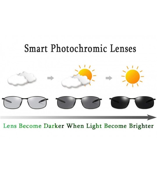 Wayfarer Classic Polarized Photochromic Sunglasses Driving Photosensitive Glasses B2444 - Black - CH18HTS2ZD4 $32.80