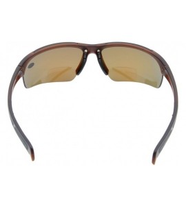 Sport Bifocal Sunglasses with Wrap-Around Sport Design Half Frame for Men and Women - Brown - CV18C3LGIXY $39.38