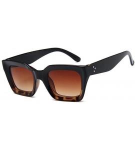 Aviator 2019 New Square Sunglasses Women Italy Luxury Brand Designer Women BrightBlack - Brightblack - C918XE9YRS8 $18.22