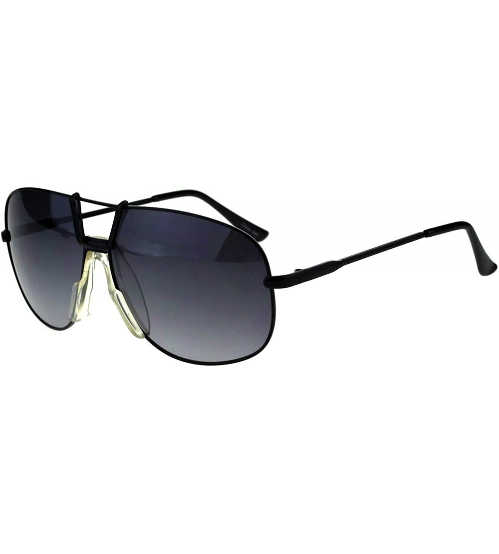 Square Mens Fashion Sunglasses Vintage Designer Style Square Aviators UV 400 - Black (Smoke) - CY18NUTXGZM $19.50