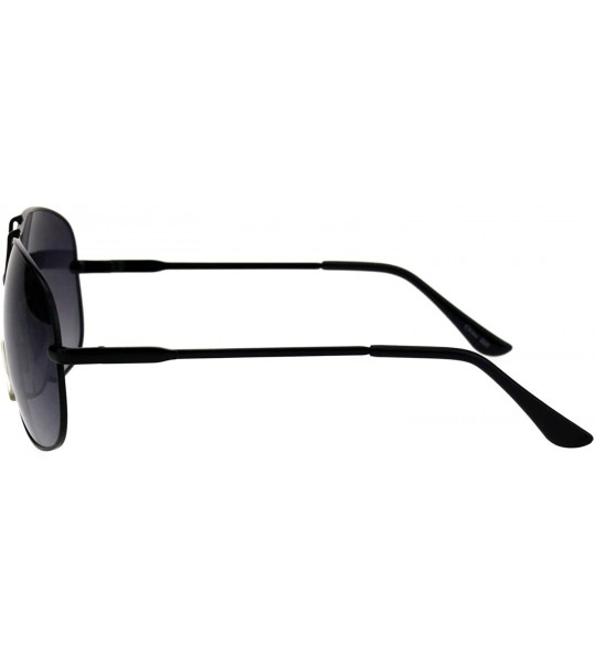 Square Mens Fashion Sunglasses Vintage Designer Style Square Aviators UV 400 - Black (Smoke) - CY18NUTXGZM $19.50