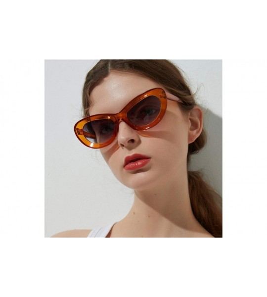 Cat Eye Cat Eye Sunglasses for Women Candy Color Sun Glasses Cateye Spectacles UV400 - C1 - CF190DUHZRA $16.12