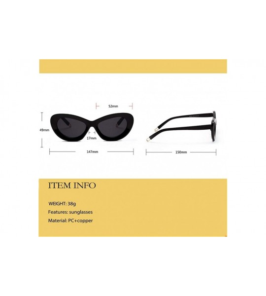 Cat Eye Cat Eye Sunglasses for Women Candy Color Sun Glasses Cateye Spectacles UV400 - C1 - CF190DUHZRA $16.12