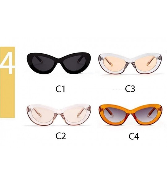 Cat Eye Cat Eye Sunglasses for Women Candy Color Sun Glasses Cateye Spectacles UV400 - C1 - CF190DUHZRA $16.12