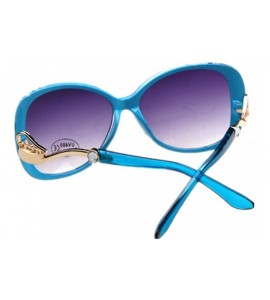 Oversized Vintage Cat's Eye Sunglasses For Women 100% UV Protection Classic Retro Designer Style - Blue - CH11ZSIGQQX $18.85