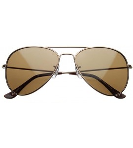 Oversized Premium Polarized Spring Hinges Aviator Sunglasses (3 PACK GOLD - AMBER) - C612O7MTST6 $22.76