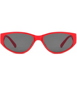 Oversized Retro Sunglasses for Women PC Resin UV400 Sunglasses - Red - C418T63X56K $27.38