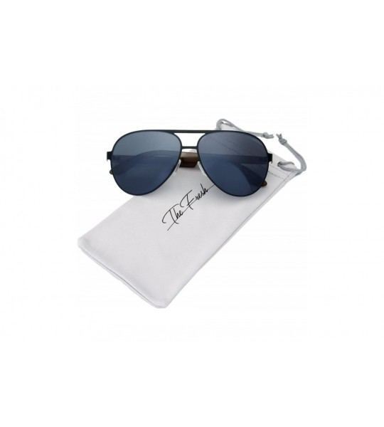 Aviator Steel Leather Frame Active Lifestyle Aviator Sunglasses with Gift Box - 05-black-crystal Grey - C318679W56L $27.15