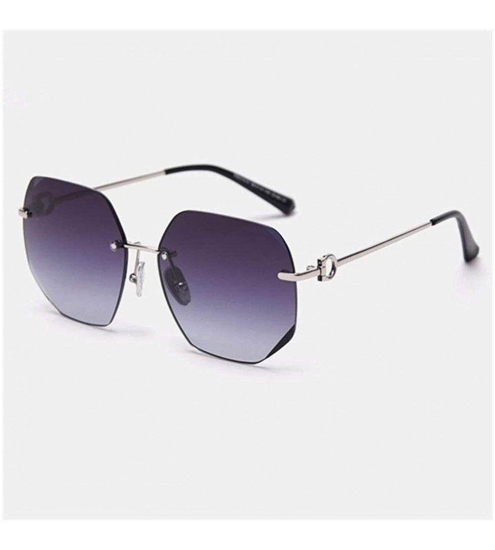Rimless Rimless Trimming Sunglasses for Women Metal Legs Driving Sun Glasses - C100 Silver Gray - CD19844A0D5 $36.62