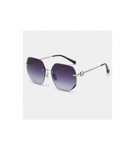 Rimless Rimless Trimming Sunglasses for Women Metal Legs Driving Sun Glasses - C100 Silver Gray - CD19844A0D5 $36.62