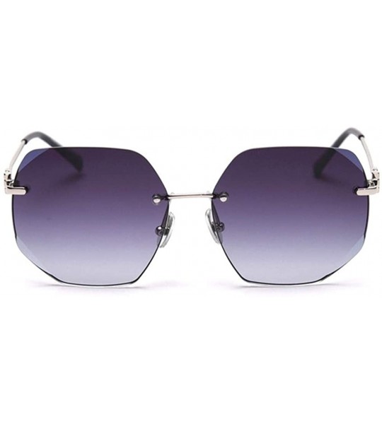 Rimless Rimless Trimming Sunglasses for Women Metal Legs Driving Sun Glasses - C100 Silver Gray - CD19844A0D5 $36.62